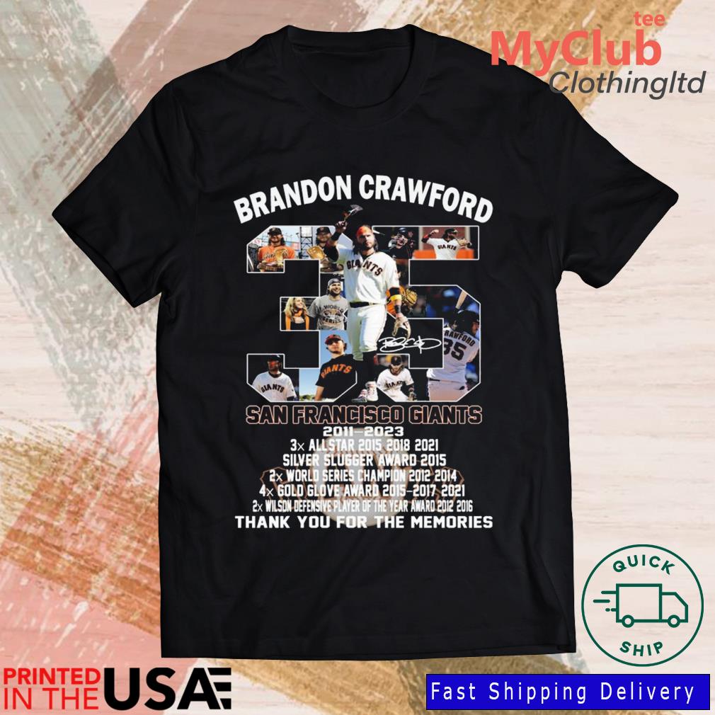 Official san francisco giants brandon crawford 2011-2023 thank you for the  memories shirt, hoodie, sweatshirt for men and women