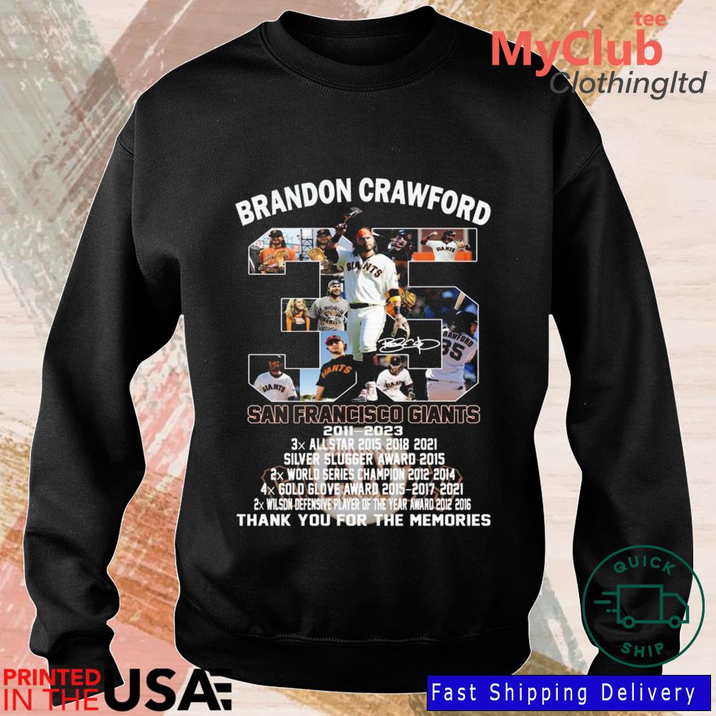 Brandon Crawford San Francisco Giants 2011 – 2023 thank you for the  memories t-shirt, hoodie, sweater and long sleeve