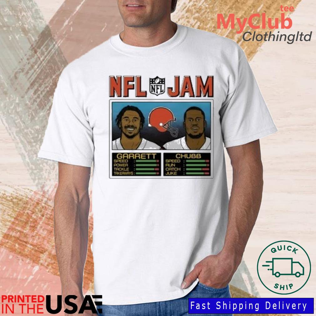 2022 NFL Jam Myles Garrett And Nick Chubb Cleveland Browns Shirt