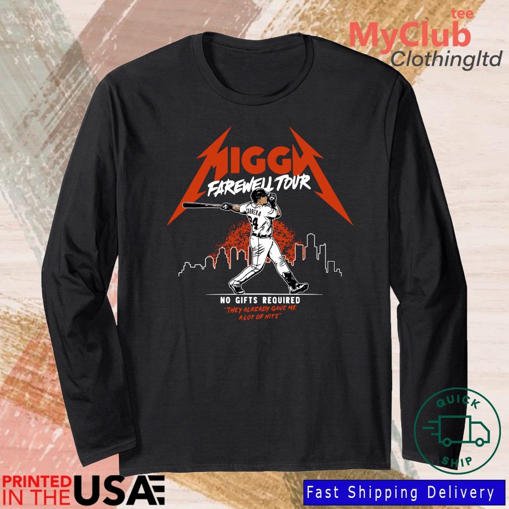 2023 SGA Detroit Tigers Miggy The Final Season Miguel Cabrera Shirt-Size  Medium