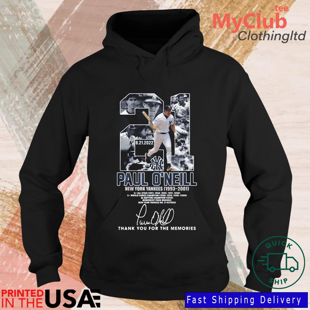 21 Paul O'neill New York Yankees 1993 2001 Signature Shirt, hoodie