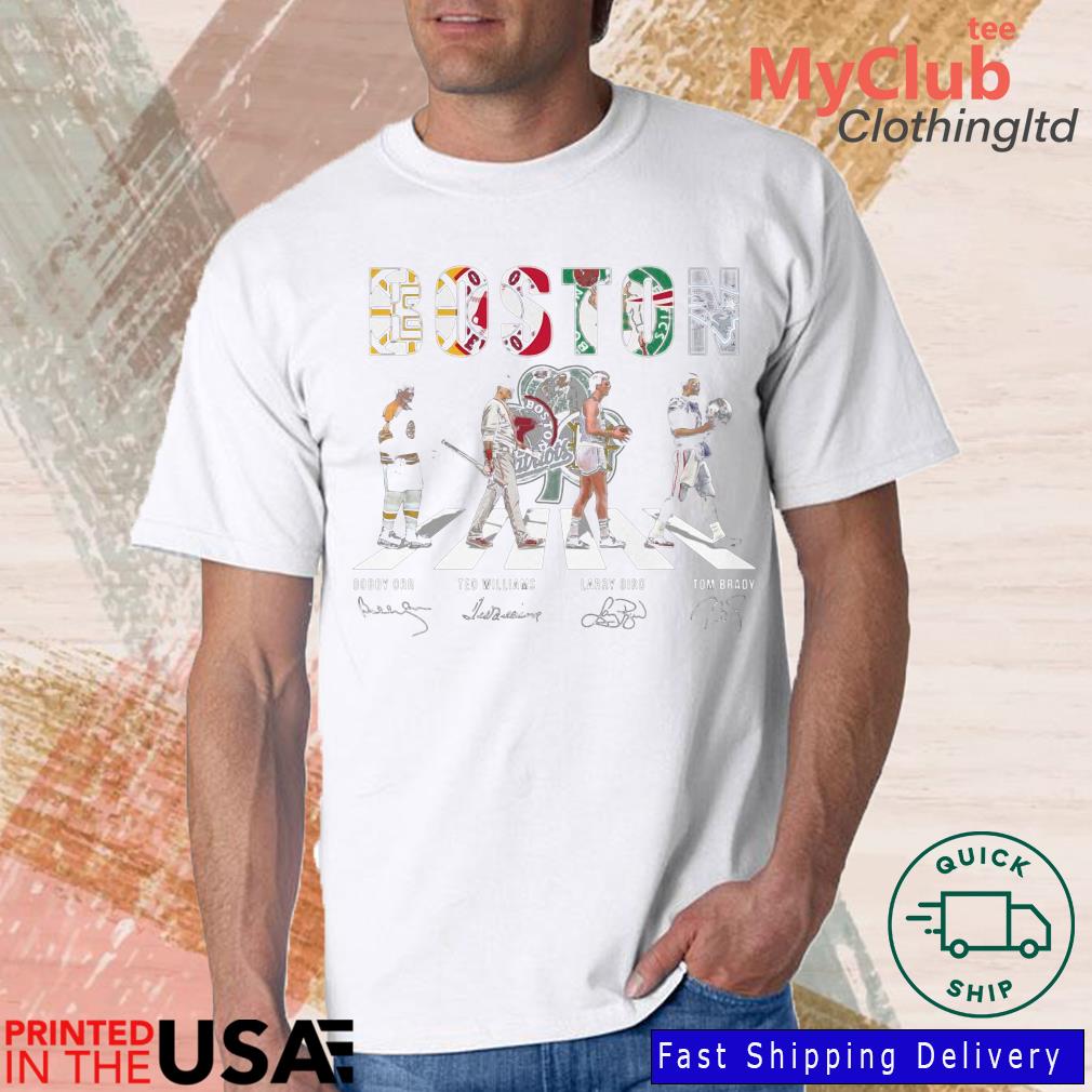 Boston Sports Teams Abbey Road Signatures 2022 Shirt