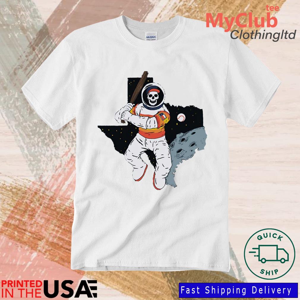 astronaut skeleton Houston Astros baseball shirt - Kingteeshop