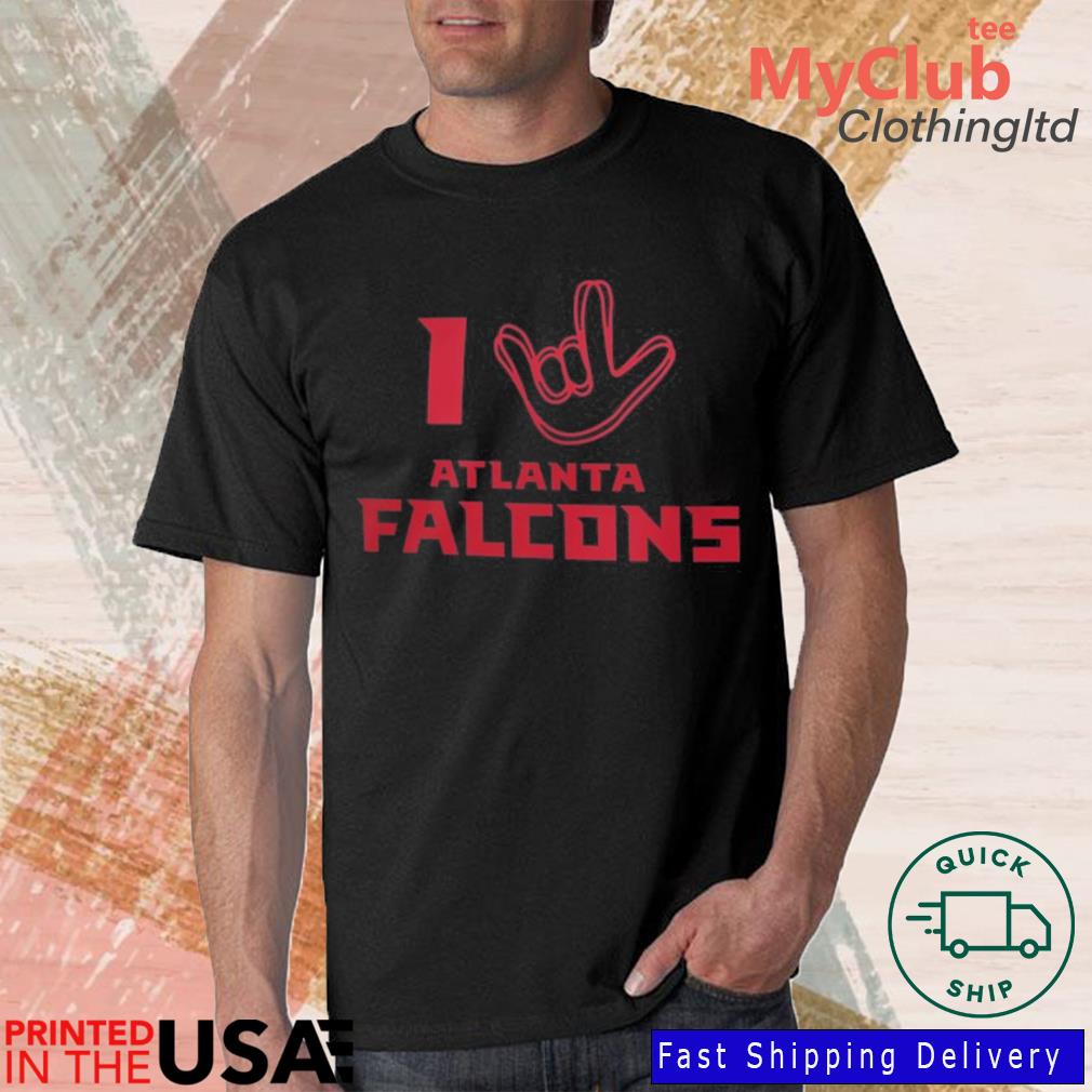Atlanta Falcons The NFL ASL Collection By Love Sign Tri-Blend Shirt,  hoodie, sweater, long sleeve and tank top