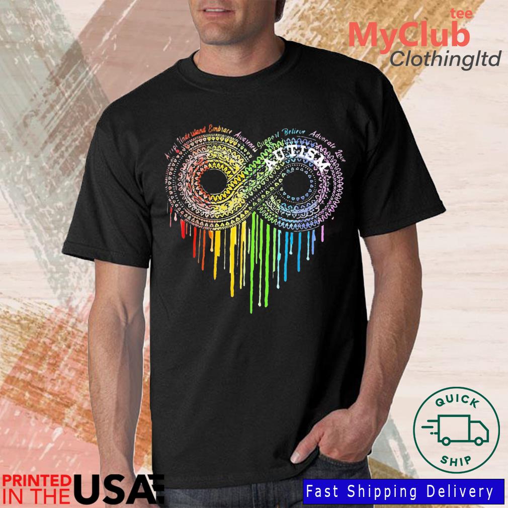 bakke håndbevægelse Opmærksomhed Autism Rainbow Infinity Symbol Asd Awareness T-Shirt, hoodie, sweater, long  sleeve and tank top