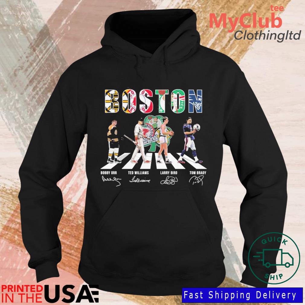 Boston Sport Team Ted Williams Tom Brady Larry Bird and Bobby Orr  signatures shirt - Guineashirt Premium ™ LLC
