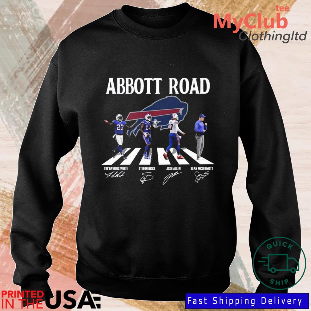 Buffalo Bills Abbott Road White Diggs Allen And Mcdermott Signatures Shirt,  hoodie, sweater, long sleeve and tank top