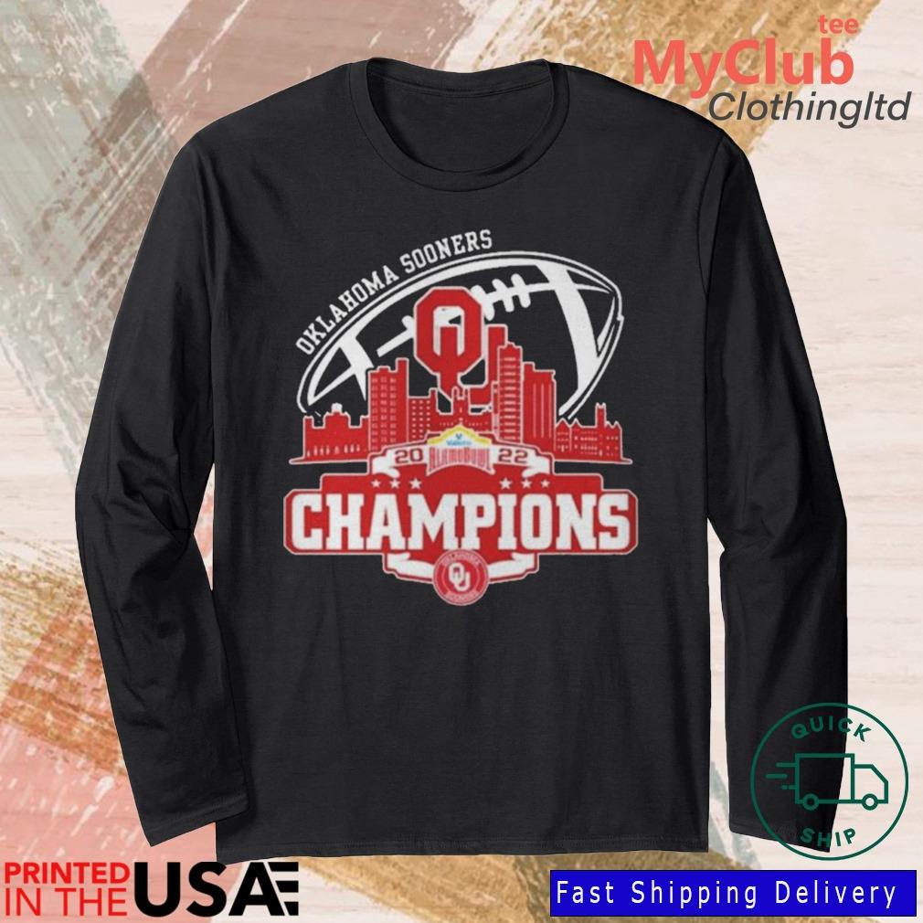Champions Oklahoma Sooners Logo Alamobowl City 2022 Shirt 244921663_303212557877375_8748051328871802726_n