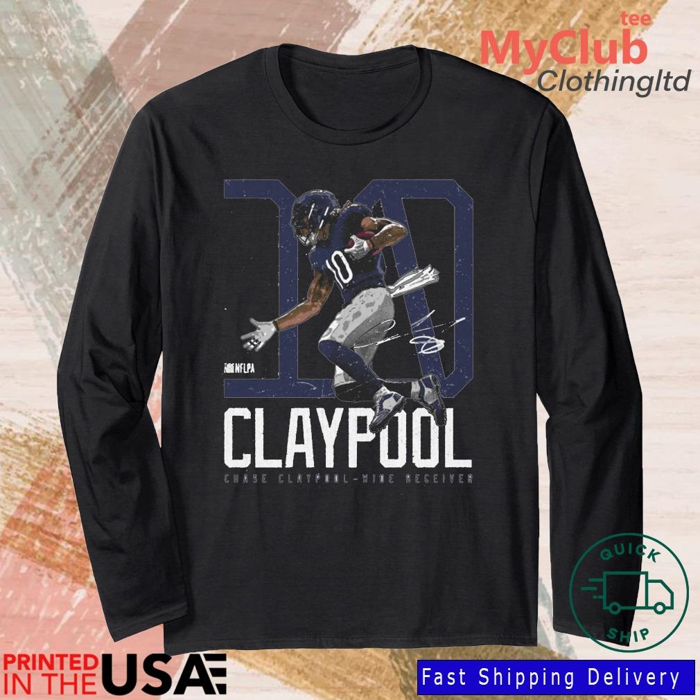 Chase Claypool Wide Receiver Chicago Bold Number Signature Shirt 244921663_303212557877375_8748051328871802726_n