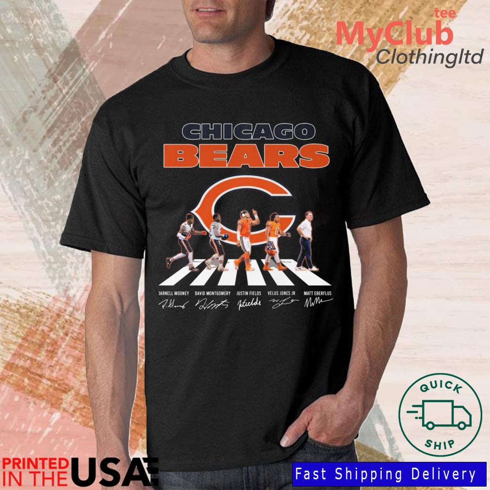 Chicago Bears Team Football Darnell Mooney Justin Fields Abbey Road Signatures shirt