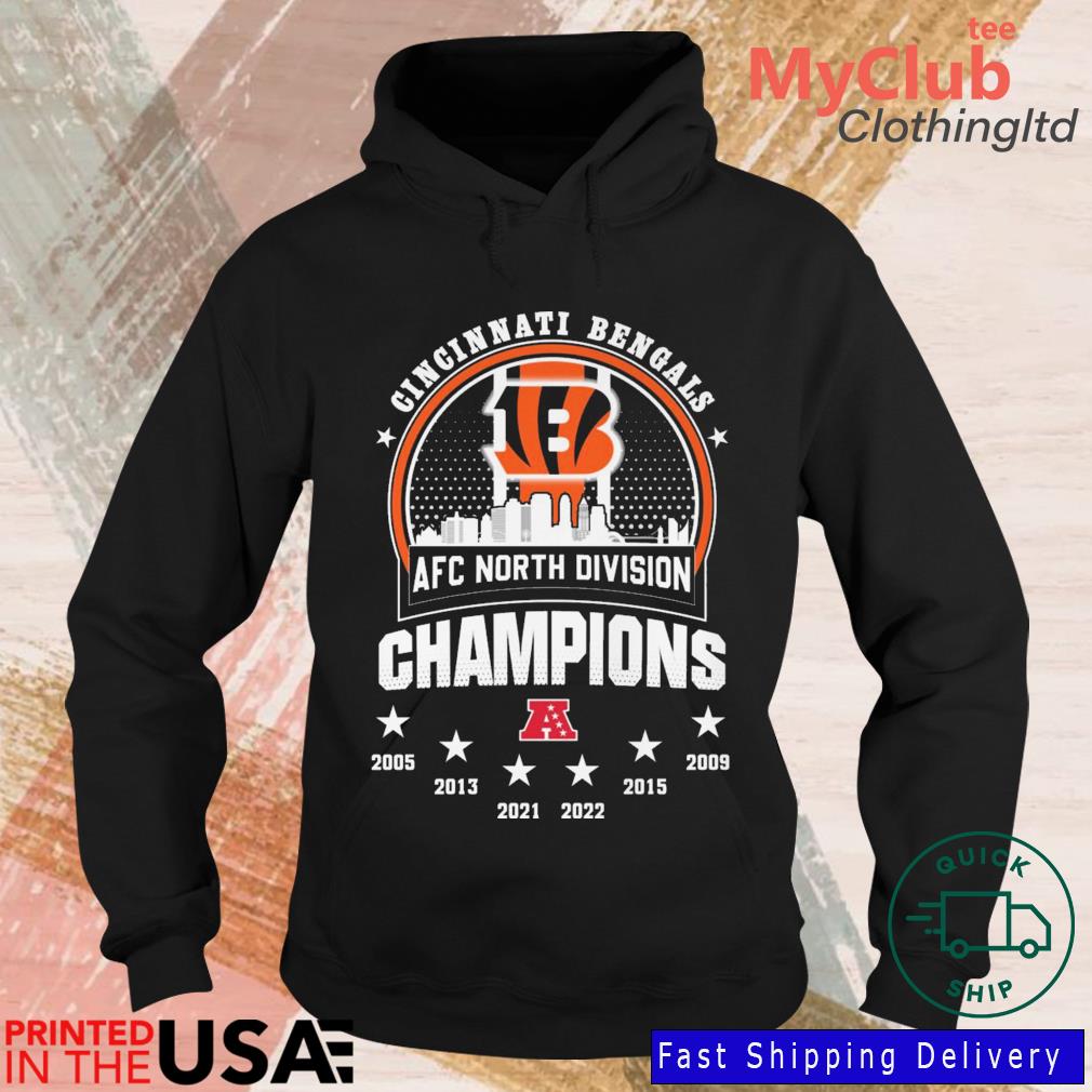 Cincinnati Bengals 2022 AFC North Division Champions Skyline Shirt, hoodie,  sweater, long sleeve and tank top