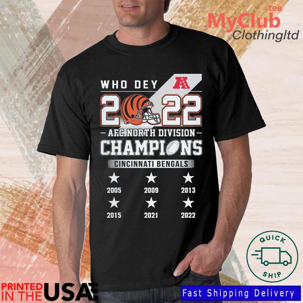 Cincinnati Bengals Who Dey 2022 AFC North Division Champions shirt