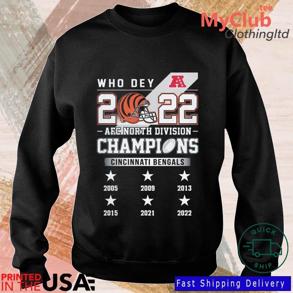 Nice cincinnati Bengals 2022 Afc North Division Champions shirt, hoodie,  sweater, long sleeve and tank top