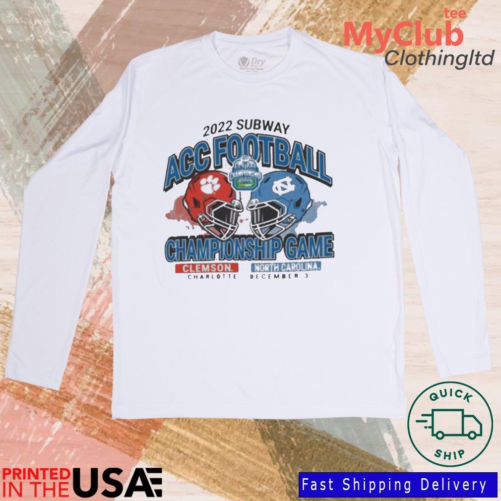 Clemson Vs North Carolina 2022 Subway ACC Football Championship Game Vintage Helmet Shirt 244646687_194594102790085_1199470048251885811_n
