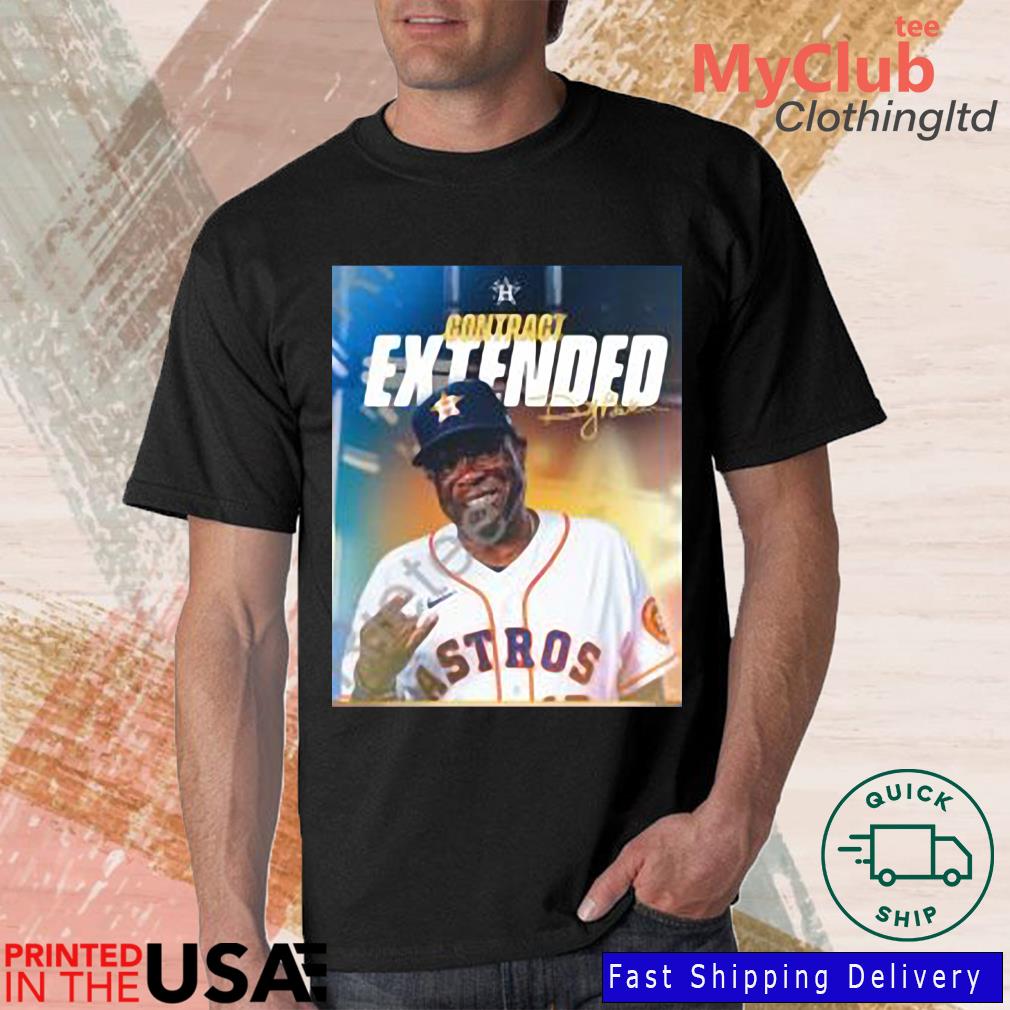 Dusty baker contract extended signature T-shirt - Kaiteez