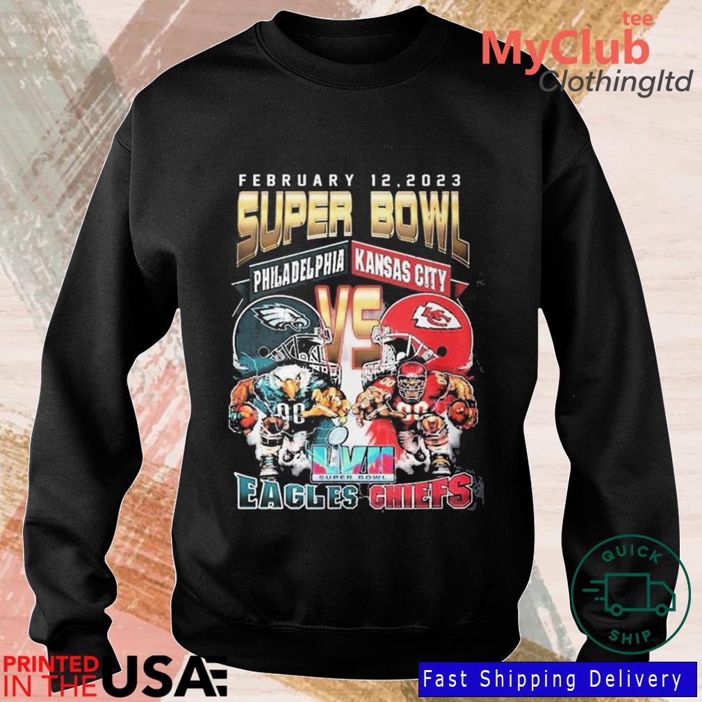 February 12, 2023 Super Bowl Championship Philadelphia Eagles vs Kansas  City Chiefs T-Shirt Gift For Fans, hoodie, sweater, long sleeve and tank top