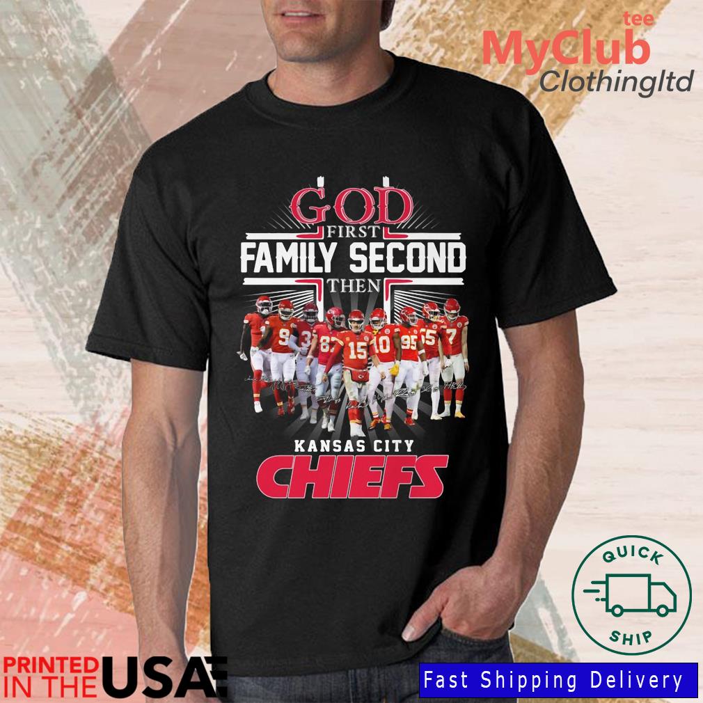 FREE shipping God first family second then Kansas City Chief Super Bowl  2023 shirt, Unisex tee, hoodie, sweater, v-neck and tank top