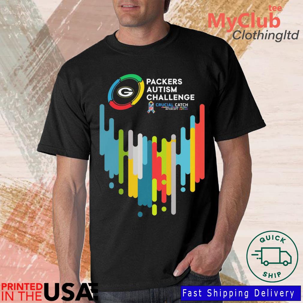 Green Bay Packers Autism Challenge Crucial Catch Intercept Autism shirt,  hoodie, sweater, long sleeve and tank top