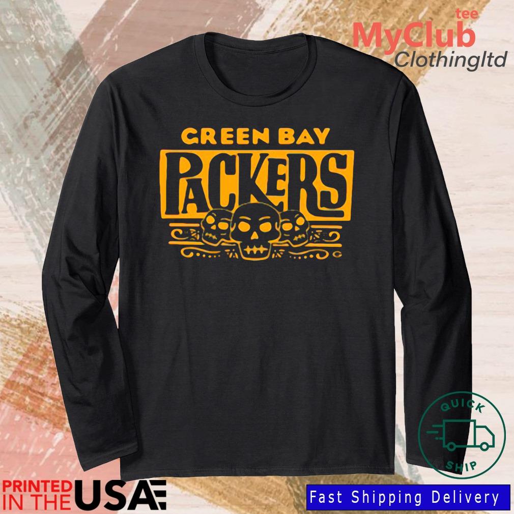 Green Bay Packers Halloween Packers Sugar Skull Youth T-Shirt 244921663_303212557877375_8748051328871802726_n