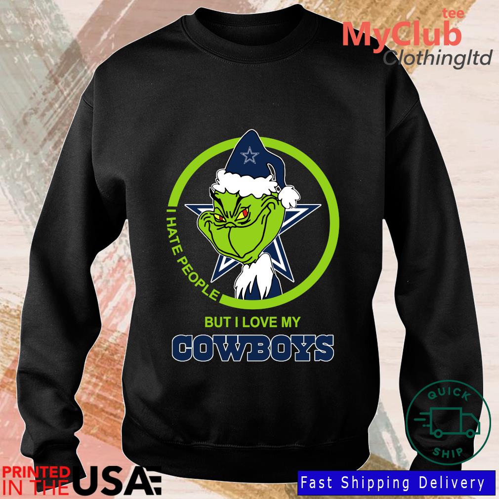 Official grinch I hate people but I love my Dallas Cowboys Christmas shirt,  hoodie, sweater, long sleeve and tank top