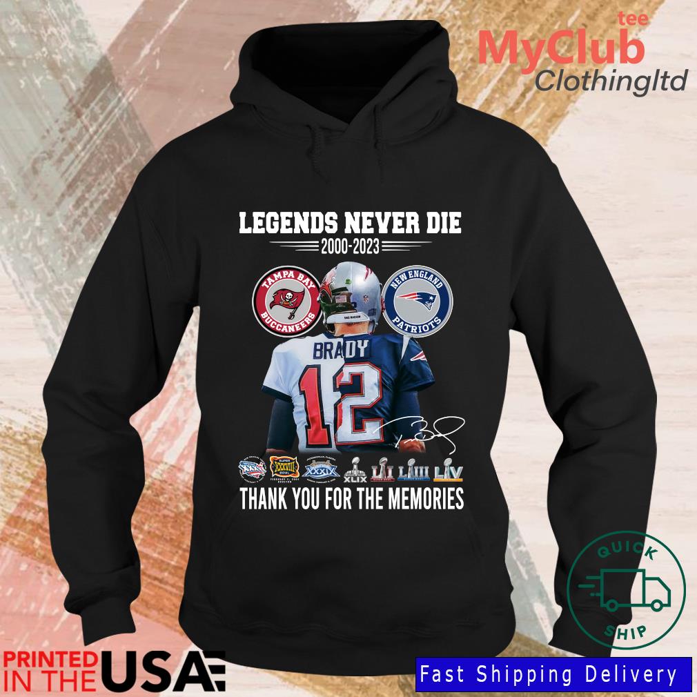 Hot Tom Brady Legends Never Die 2000-2023 Thank You For The