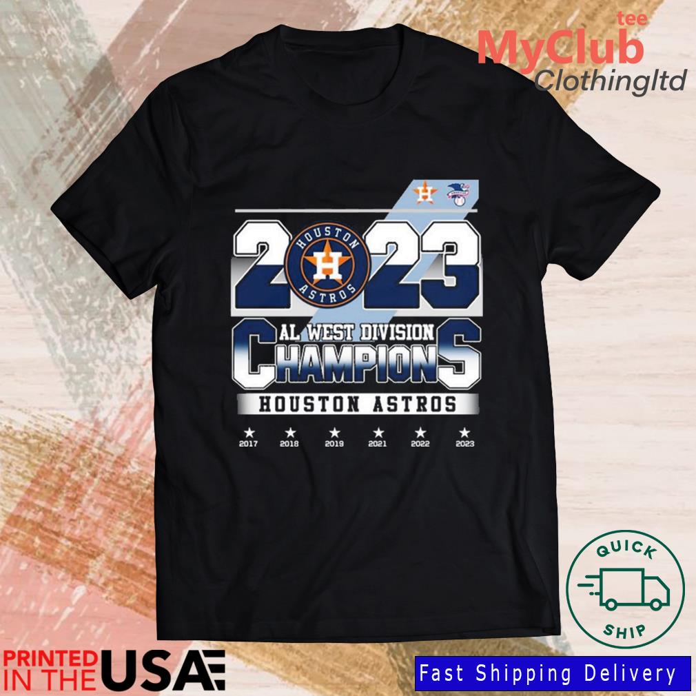 Official Houston astros 2023 al west Division champions T-shirt