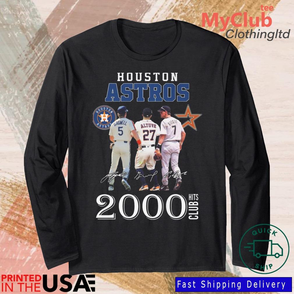 Houston Astros Jeff Bagwell José Altuve and Craig Biggio 2000 Hits Club  signatures shirt, hoodie, sweater, long sleeve and tank top