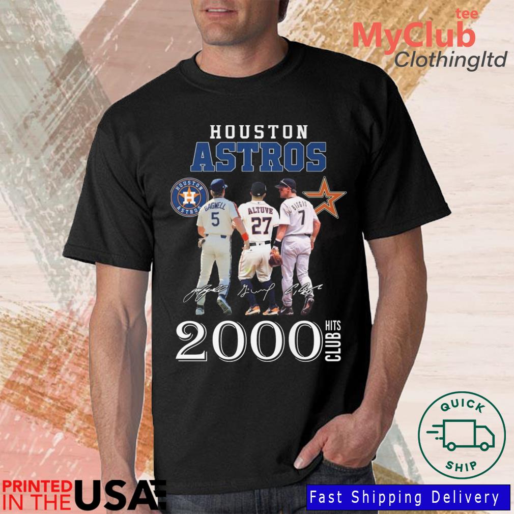 Houston Astros Jeff Bagwell José Altuve and Craig Biggio 2000 Hits Club  signatures shirt, hoodie, sweater, long sleeve and tank top