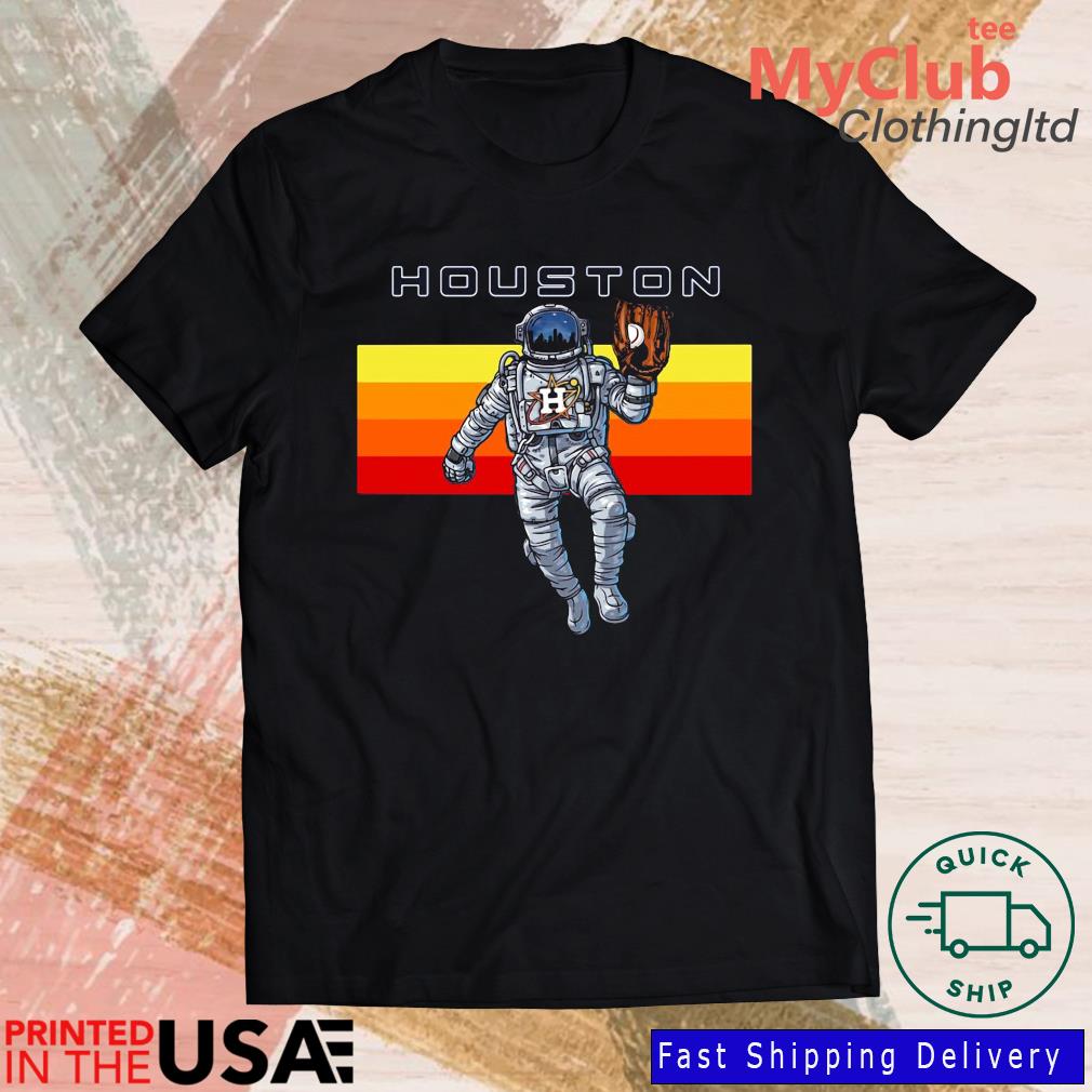 Baseball Astronaut T-Shirt Houston Astros
