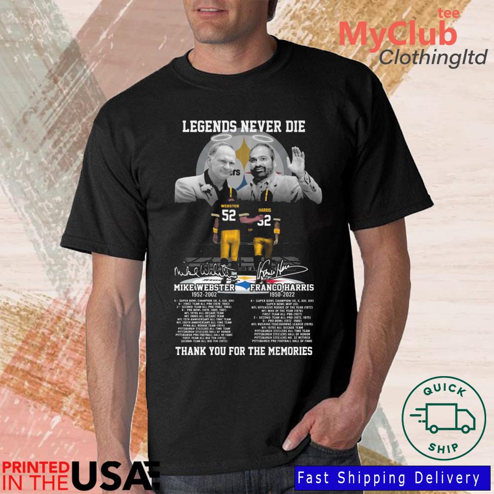 Pittsburgh Steelers pro football hall of fame thank you for the memories  signatures t-shirt, hoodie, sweater, long sleeve and tank top