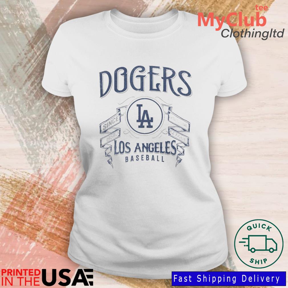 Los Angeles Dodgers Rucker Collection Distressed Rock T-Shirt