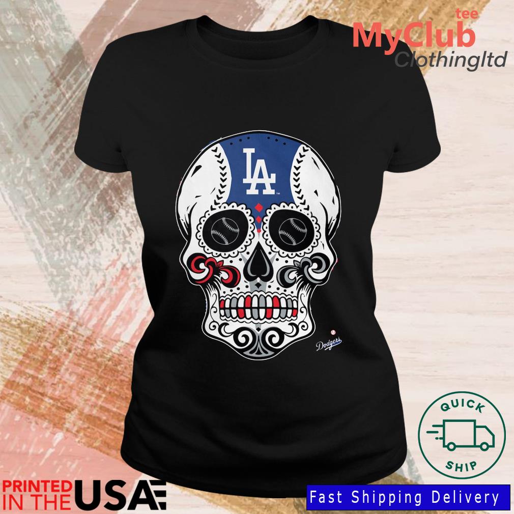 Los Angeles Dodgers Sugar Skull Tee Shirt