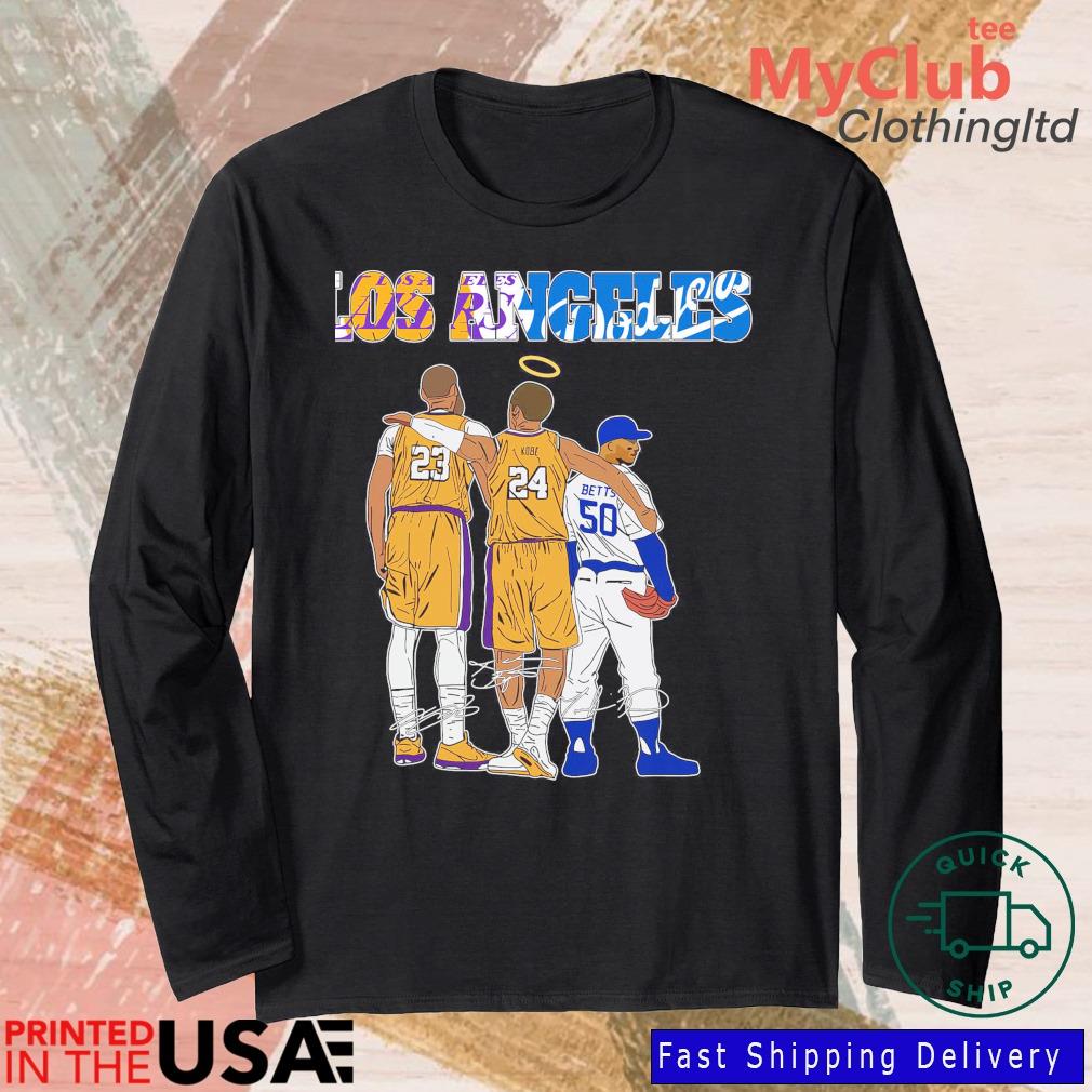 Los Angeles Lakers Kobe Bryant Lebron James And Dodgers Betts T Shirt,  hoodie, sweater, long sleeve and tank top