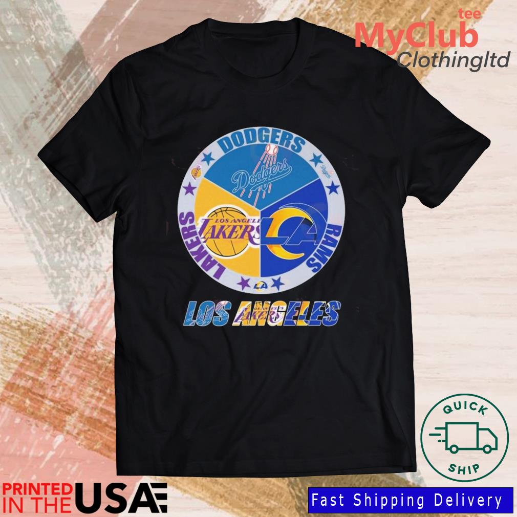 Los angeles team sport los angeles dodgers los angeles lakers and los  angeles rams 2023 shirt, hoodie, sweater, long sleeve and tank top