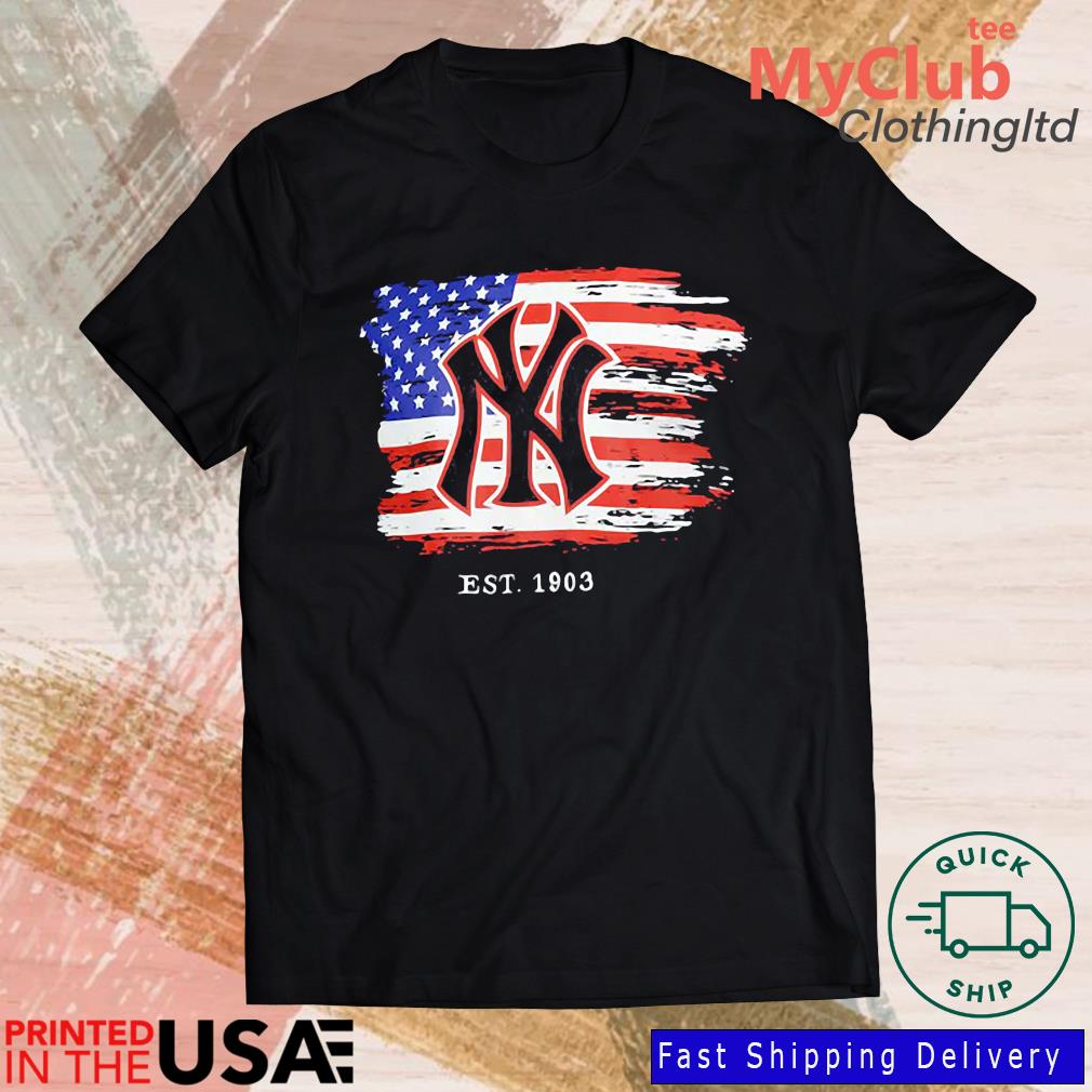 Official Men's new york yankees new era navy 4th of july jersey t