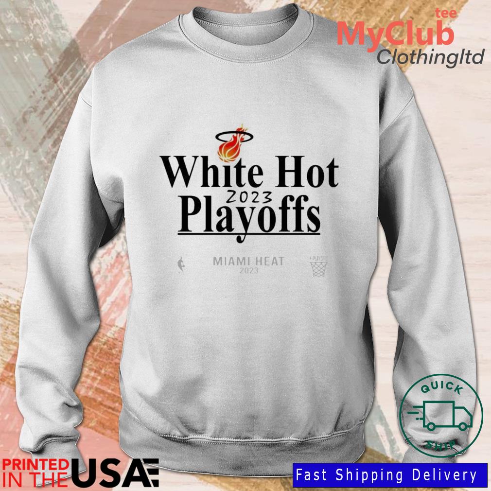 Ipeepz Miami Heat White Hot 2023 Playoffs Shirt