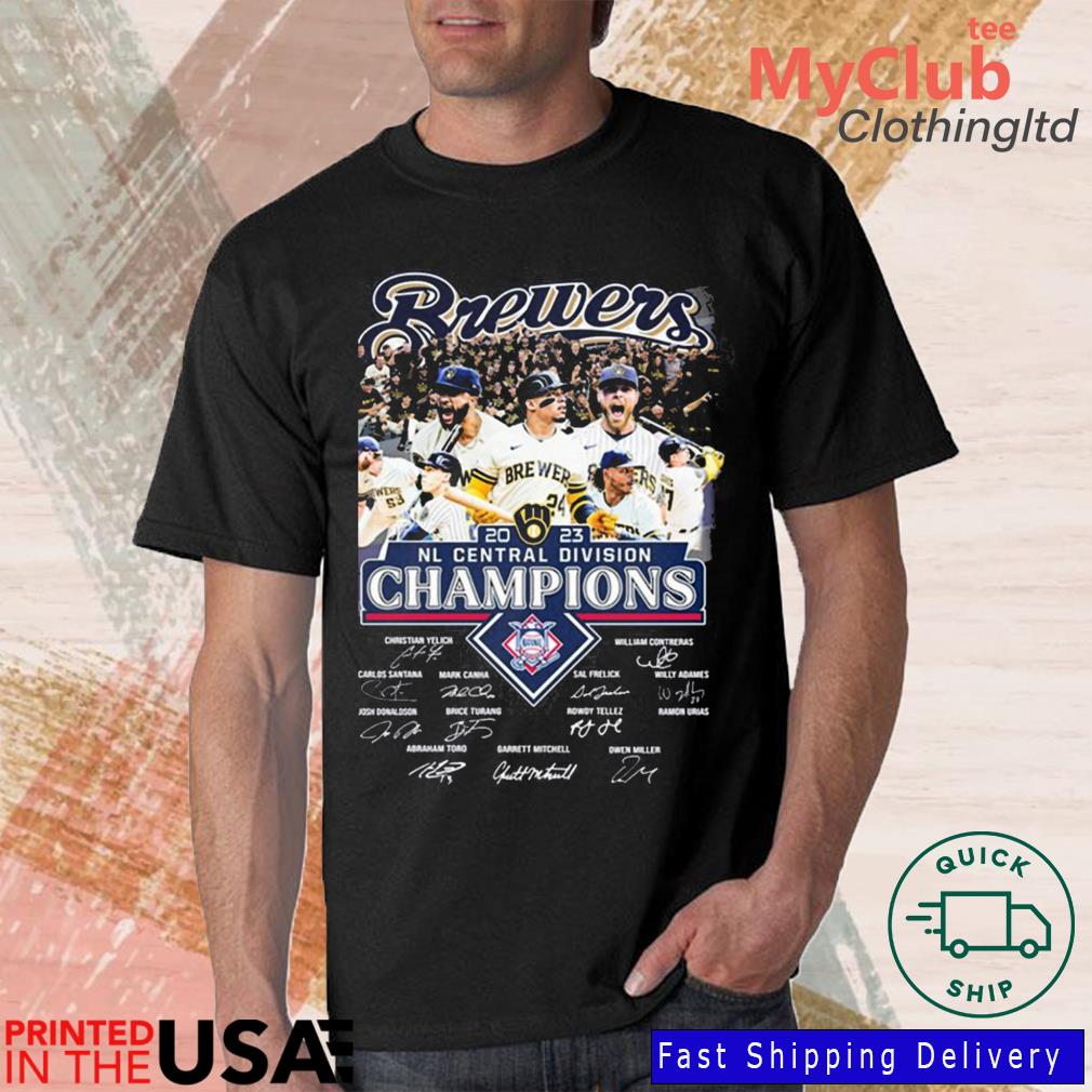 Milwaukee Brewers 2023 Al West Division Champions signature shirt, hoodie,  sweater and v-neck t-shirt