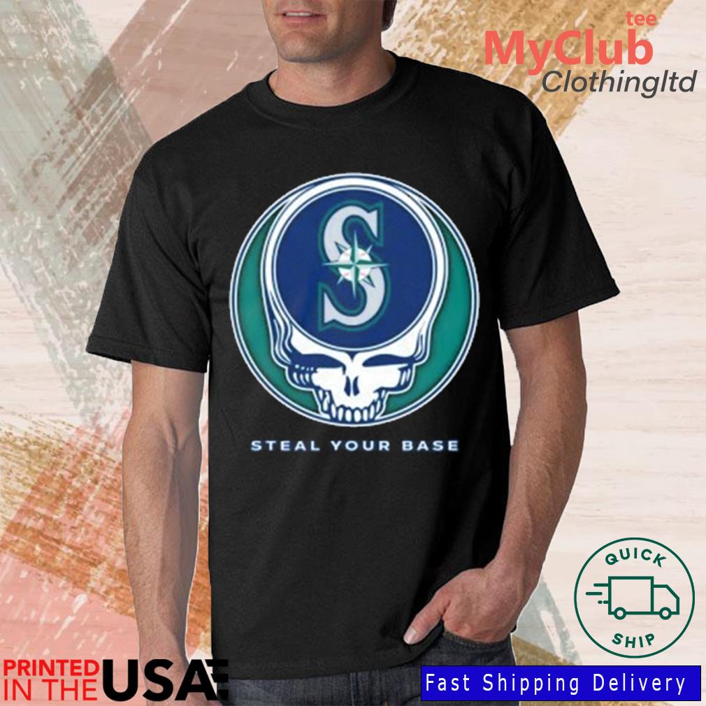 MLB Seattle Mariners GD Steal Your Base Navy Athletic T-Shirt Tee