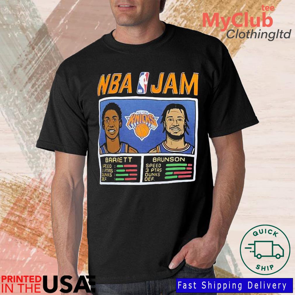NBA Jam New York Knicks RJ Barrett ' Jalen Brunson Shir
