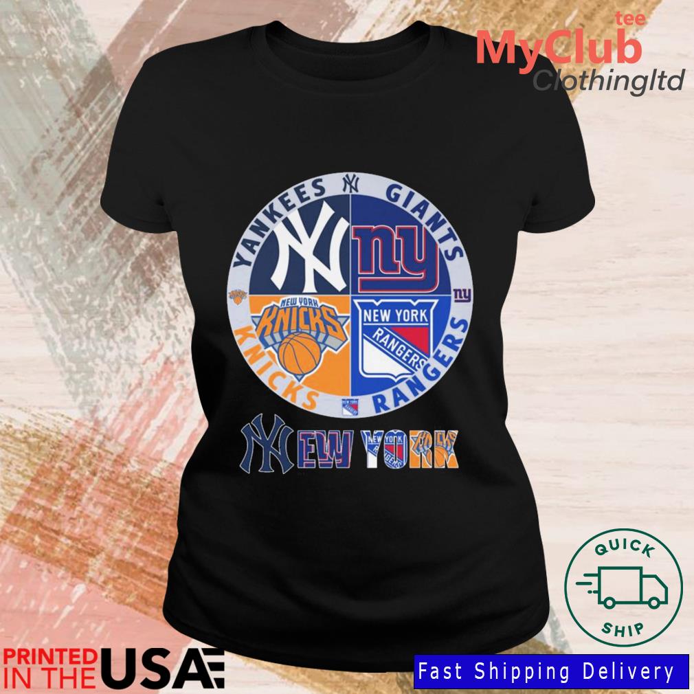 New York Nets New York Rangers New York Giants New York Yankees New York  City 2023 Logo shirt, hoodie, longsleeve, sweatshirt, v-neck tee