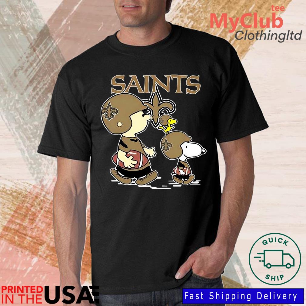 NFL New Orleans Saints Charlie Brown Snoopy And Woodstock Road Shirt