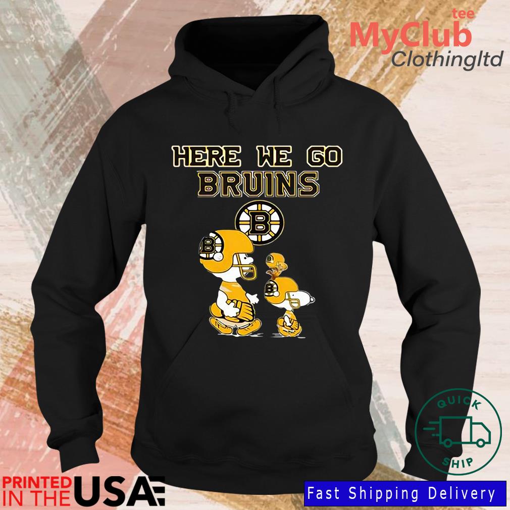 Charlie Brown and Snoopy Boston Red Sox here we go shirt, hoodie