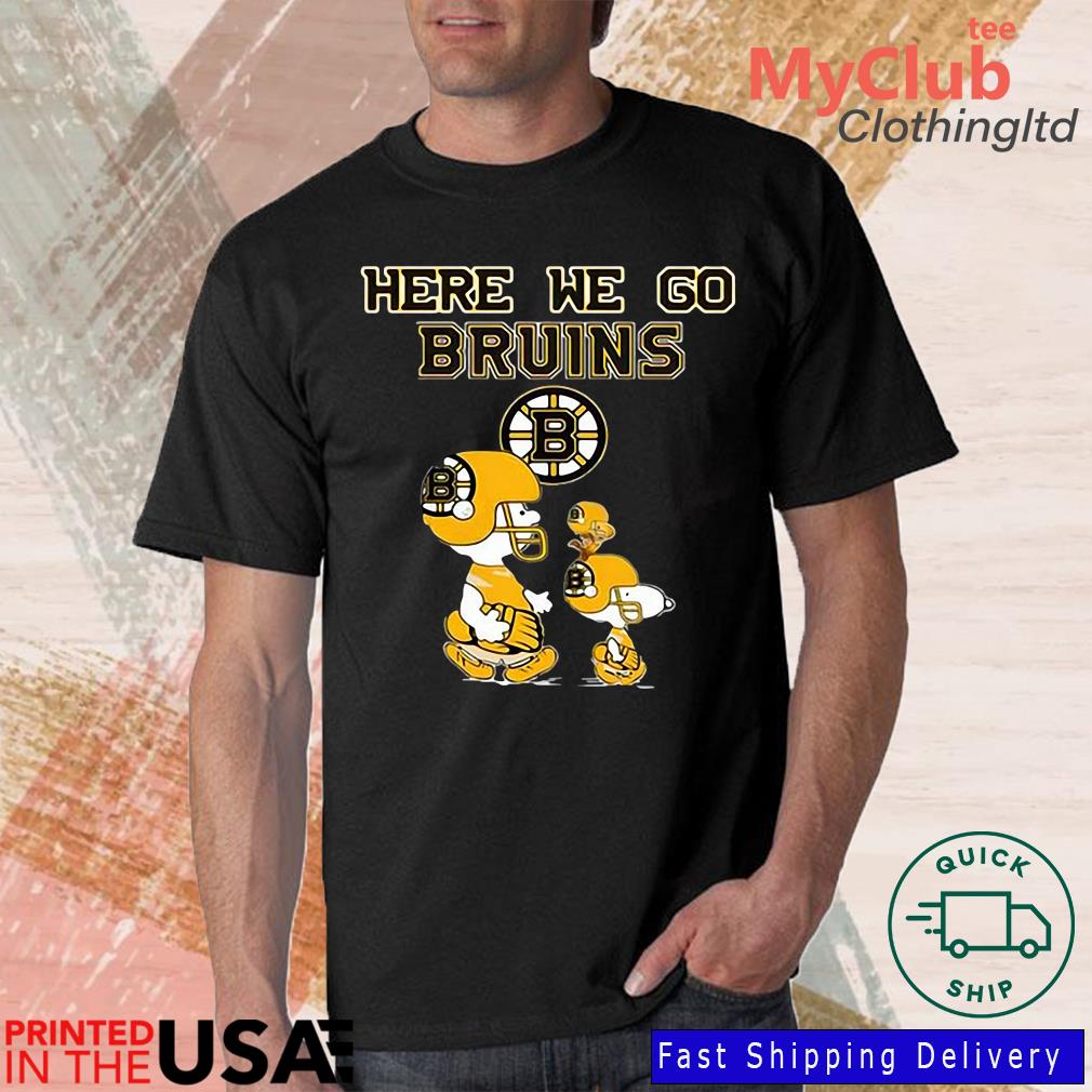 Boston Bruins Charlie Brown Snoopy And Woodstock Lets Go Bruins