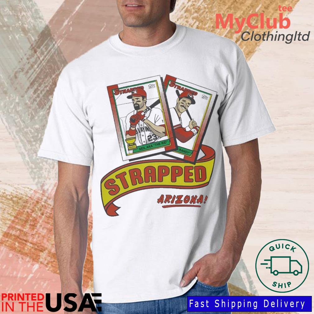 No Laying Up Strapped Spring Training (Arizona) 3/4 Sleeve Baseball T-Shirt | White w/ Black XL