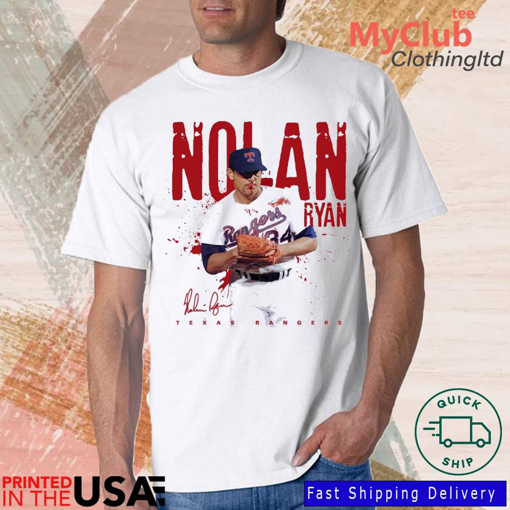 Nolan Ryan Bloody Texas Rangers Signature 2023 Shirt - Teesplash Store