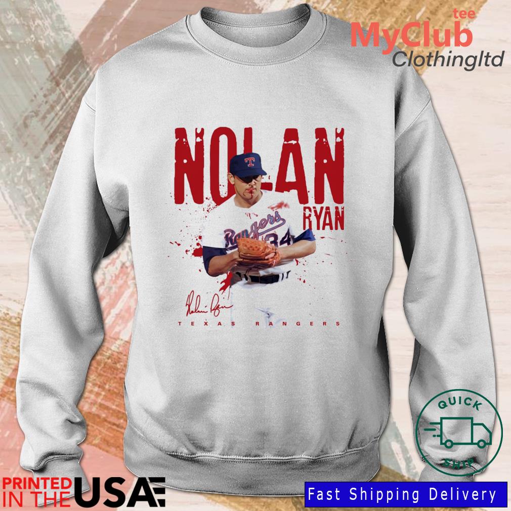 Nolan Ryan Bloody Texas Rangers Signature 2023 Shirt - Teesplash Store