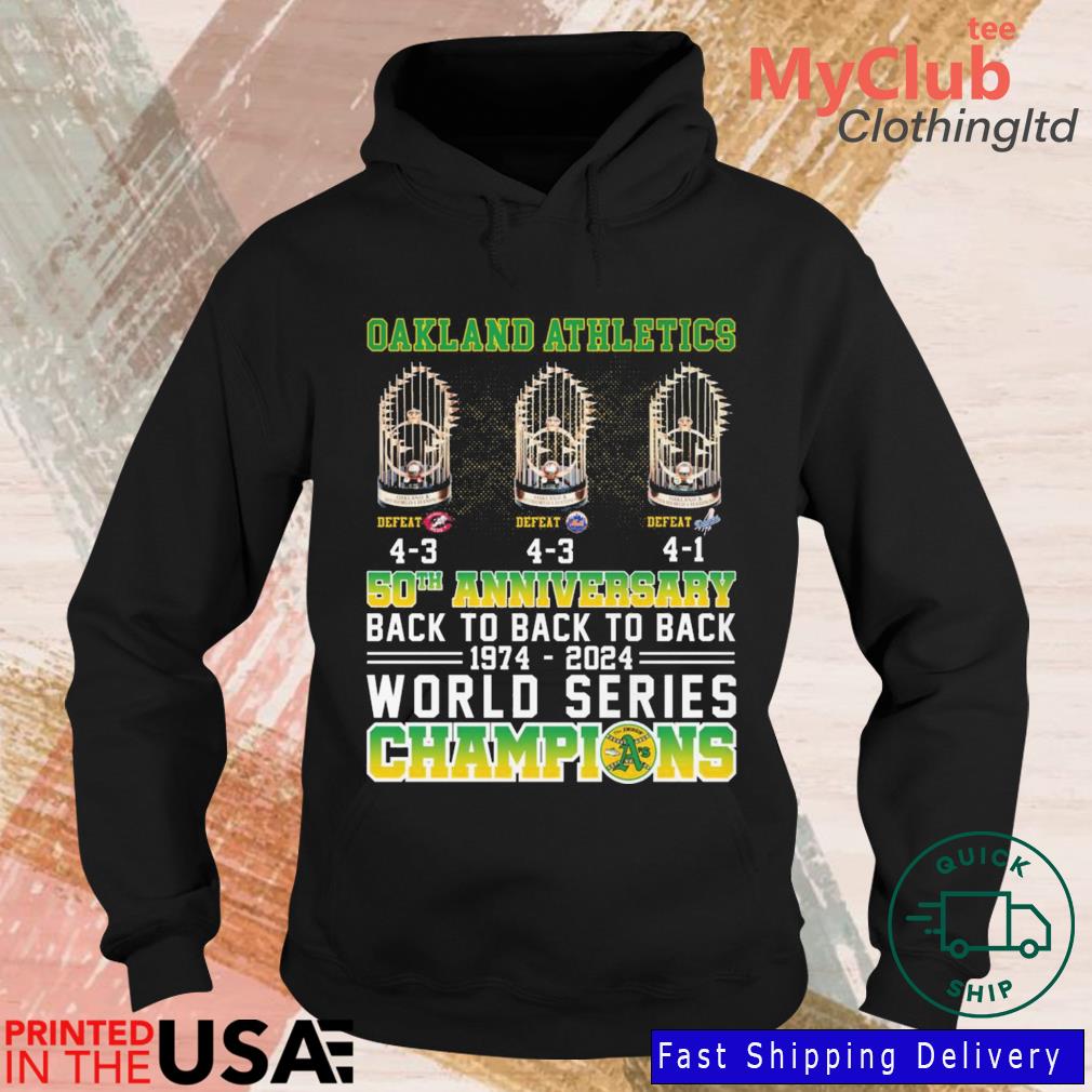 Oakland Athletics 50th Anniversary Back To Back To back 1974-2024