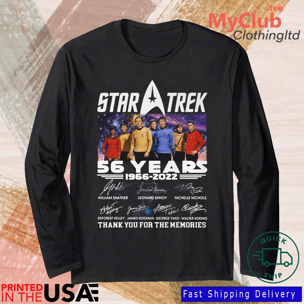 Official Star Trek 56 Years 1966 2022 Signatures Thank You For The Memories Shirt 244921663_303212557877375_8748051328871802726_n