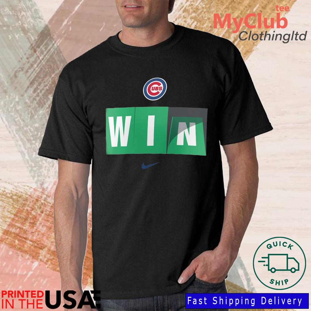 Men's Chicago Cubs Nike Gray Win Scoreboard Hometown Tri-Blend T-Shirt