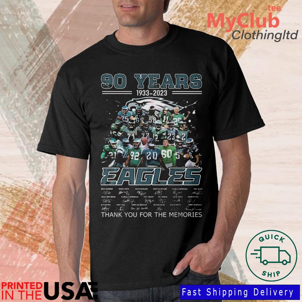NFL Philadelphia Eagles 90th Anniversary 1933-2023 Thank You